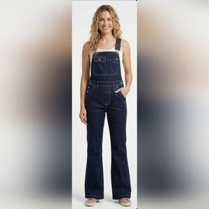 ✨💙NWT Vintage Silver Jeans Co Trainmaster Denim Overalls Raw Rinsed Size XS/25